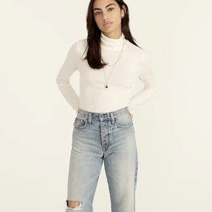 NWOT * J.Crew. * Tissue Turtleneck * Ivory * Size M